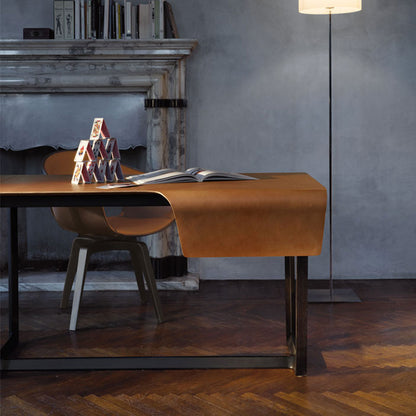 Fred Desk | Top in Saddle Extra Leather Camel