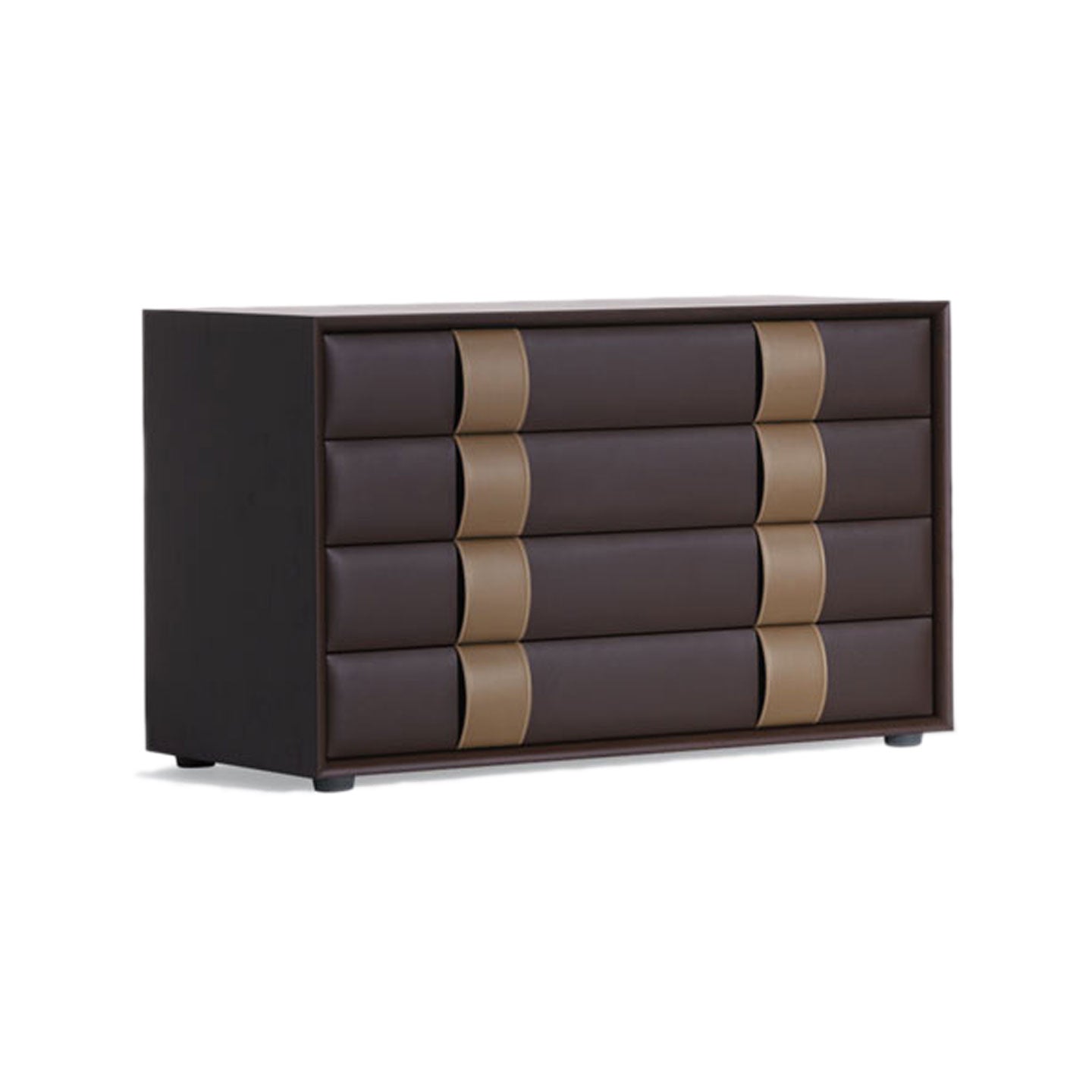 Obi 4 Drawer Chest | Dark Brown Walnut Carcass