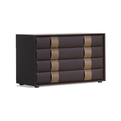 Obi 4 Drawer Chest | Dark Brown Walnut Carcass