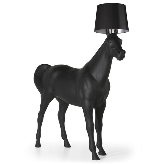 Horse Lamp | Black Polyester and PVC