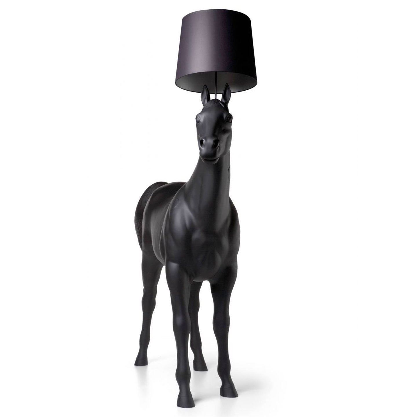 Horse Lamp | Black Polyester and PVC