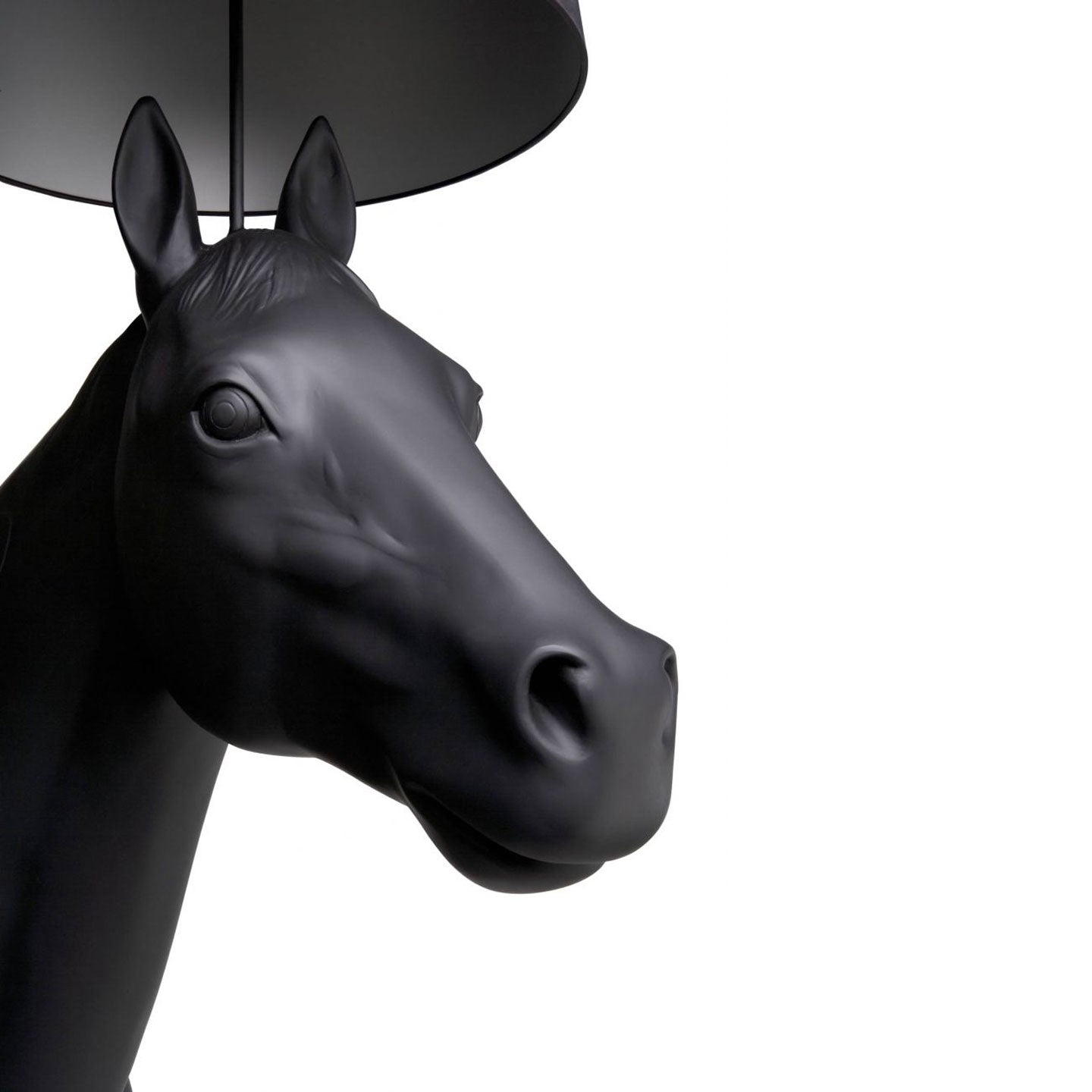 Horse Lamp | Black Polyester and PVC