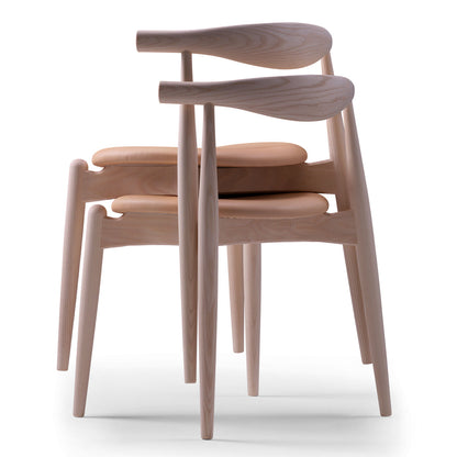 CH20 Elbow Chair | Seat in Loke Leather 7748 Tan