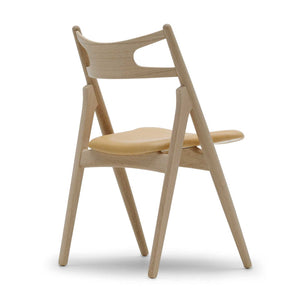 CH29 Sawbuck Chair | Seat in Divina Melange Wool 120 Pale Grey