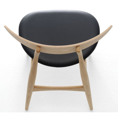 CH33 Chair Leather Seat | Seat in Loke Leather 7150 Black