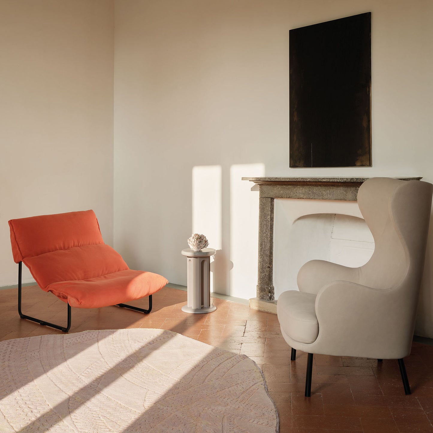 Arcolor Side Table 30 | Carrara Marble Top