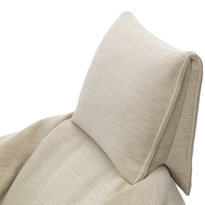 Bascule Highback & Ottoman | Cream Iroko Upholstery