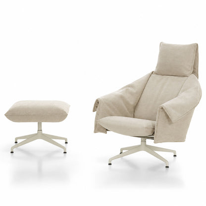Bascule Highback & Ottoman | Cream Iroko Upholstery