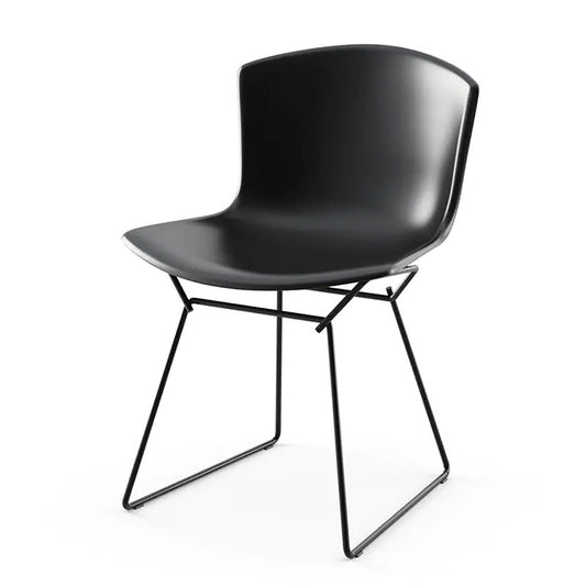Bertoia Plastic Side Chair | Black Polypropylene Seat