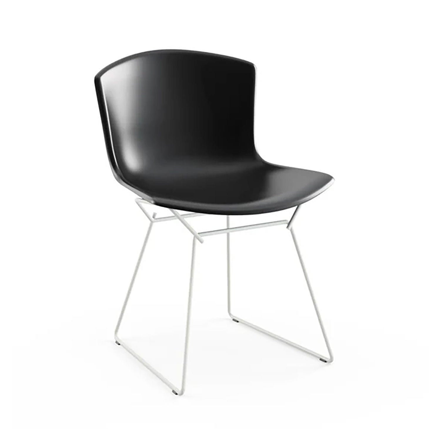 Bertoia Plastic Side Chair | Black Polypropylene Seat