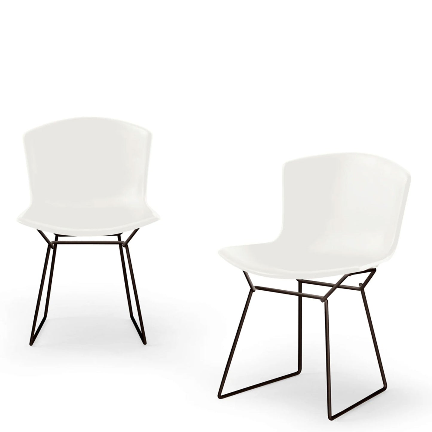 Bertoia Plastic Side Chair | White Polypropylene Seat