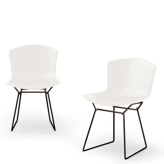 Bertoia Plastic Side Chair | White Polypropylene Seat