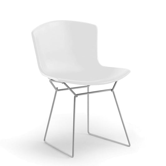 Bertoia Plastic Side Chair | White Polypropylene Seat