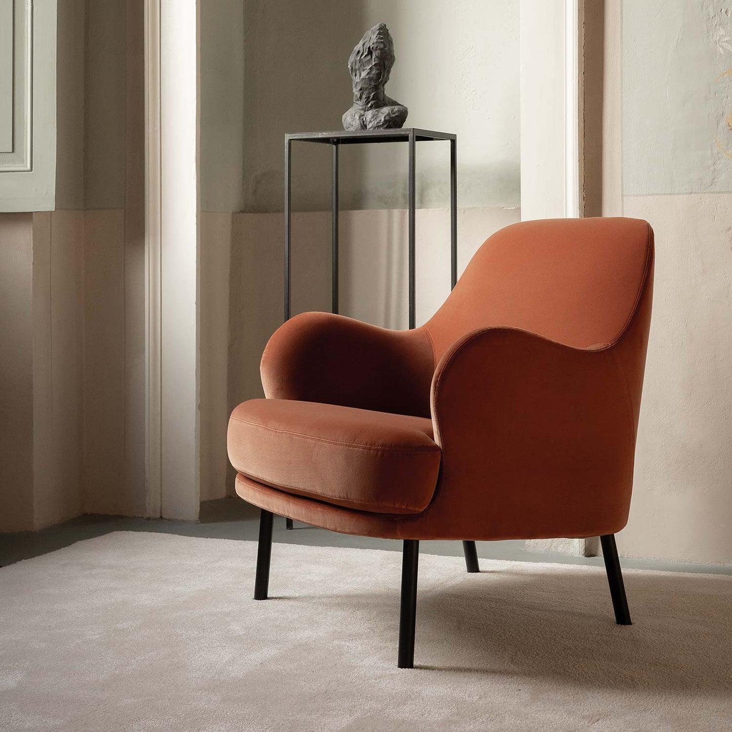 Brigitte Armchair | Burnt Orange Mistral Upholstery