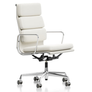 Soft Pad EA 219 High Back Chair | Leather Snow 72 and Plano White 88