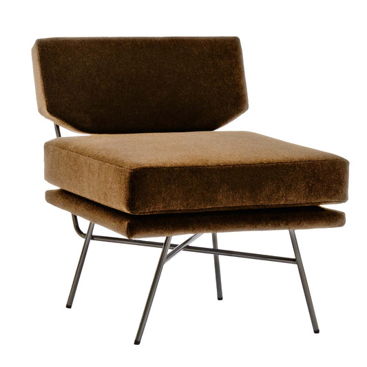 Elettra Armchair | Bronze Ghibli Upholstery