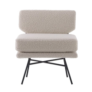 Elettra Armchair | Cream Orbaco Fabric Upholstery