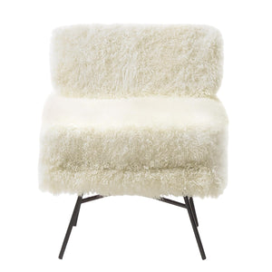 Elettra Armchair | Natural Fur Upholstery