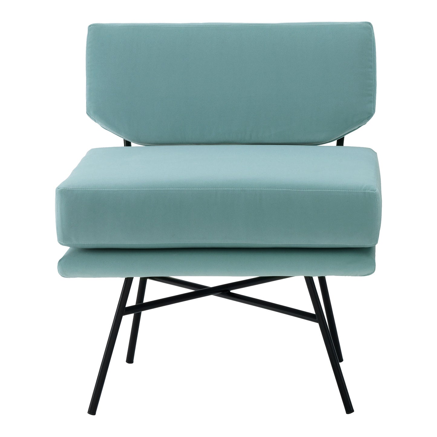 Elettra Armchair | Sky Blue Derby Upholstery