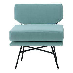 Elettra Armchair | Sky Blue Derby Upholstery