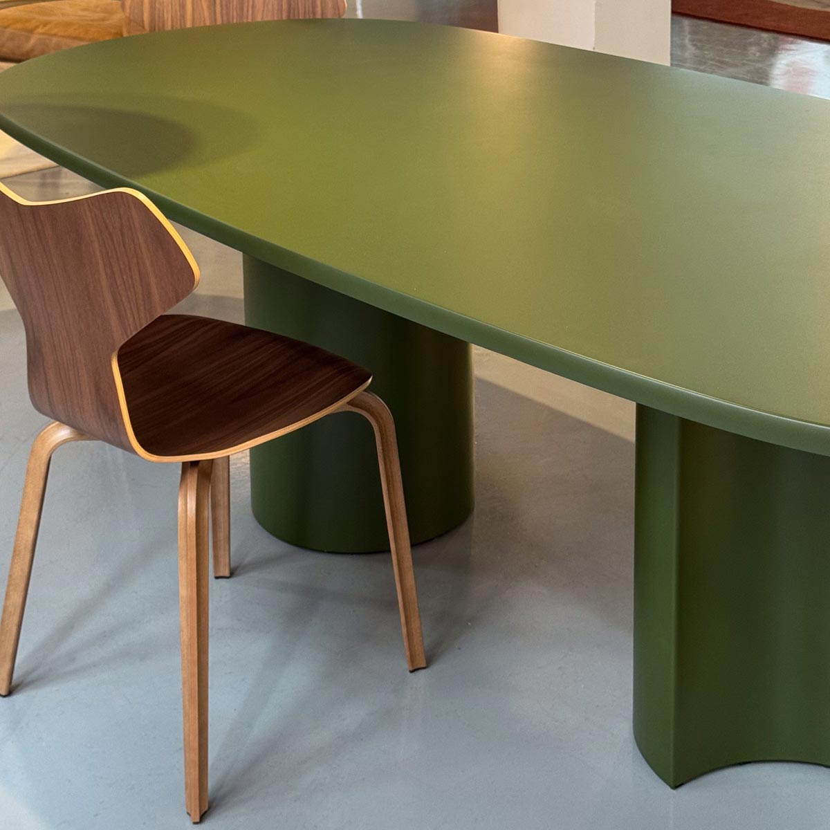 Ex Display Bol Dining Table | Matt Lacquered Algae