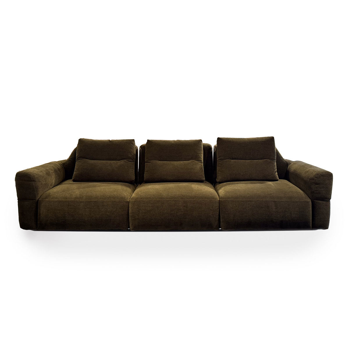 Ex Display Fedrigo 3 Seat Sofa with 3 Back Cushions | Dark Green Tobia Upholstery