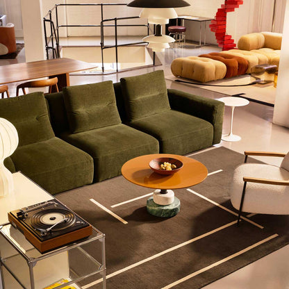 Ex Display Fedrigo 3 Seat Sofa with 3 Back Cushions | Dark Green Tobia Upholstery