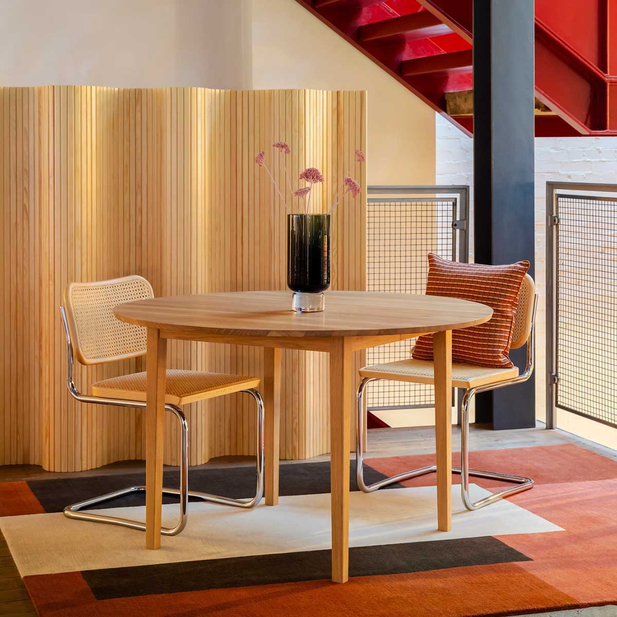 Ex Display Sibast No3 Table 120cm with 2 Extension Leaves | White Oiled Oak with 2 Matching 50cm Extension Leaves