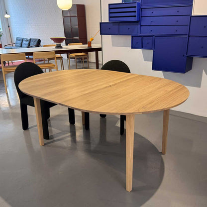 Ex Display Sibast No3 Table 120cm with 2 Extension Leaves | White Oiled Oak with 2 Matching 50cm Extension Leaves