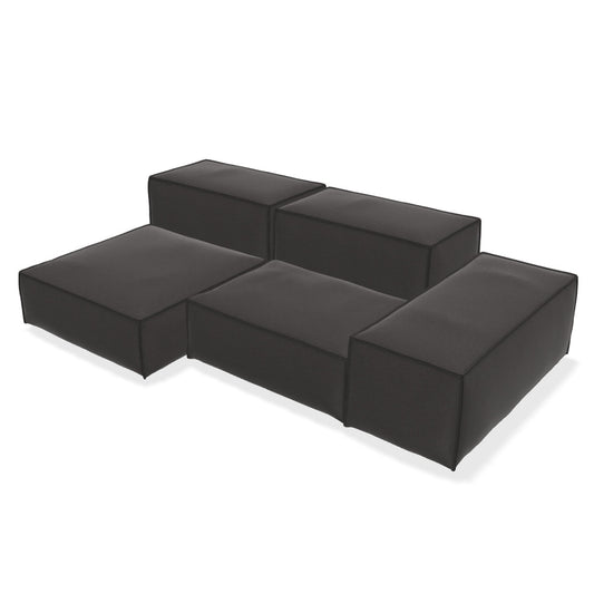 Extrasoft Sofa Small Configuration | Tosca 04 Grey Fabric