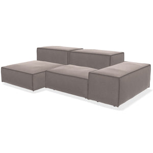 Extrasoft Sofa Small Configuration | Tosca 20 Stone Fabric