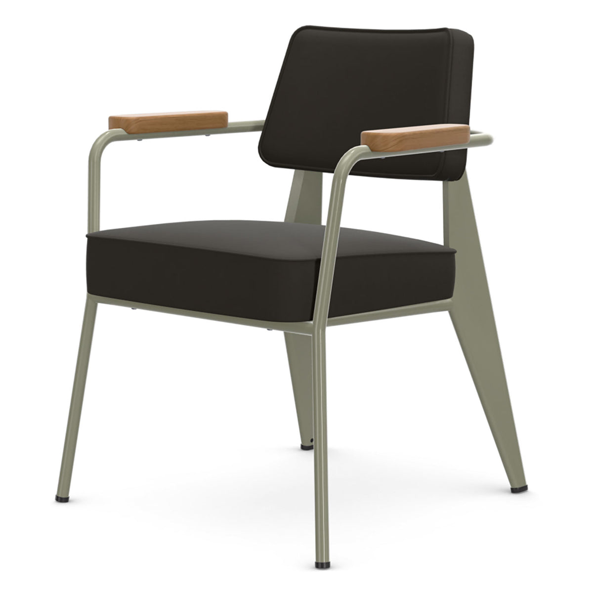 Fauteuil Direction | Twill Brown 05 with Prouve Gris Vermeer Frame