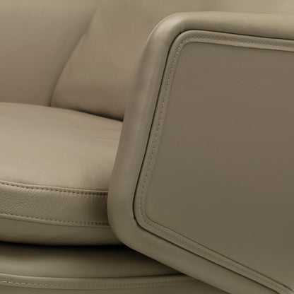 Grand Relax Lounge Chair & Ottoman | Sand Forte and Sand Premium Leathers