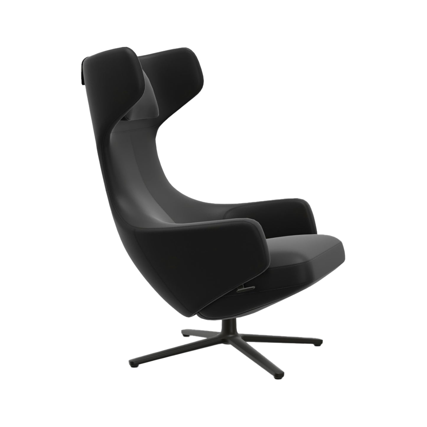 Grand Repos Lounge Chair | Premium Leather Black 66