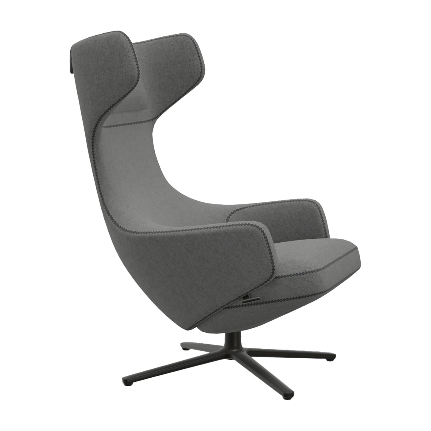 Grand Repos Lounge Chair | Cosy 01 Pebble Grey Wool Upholstery