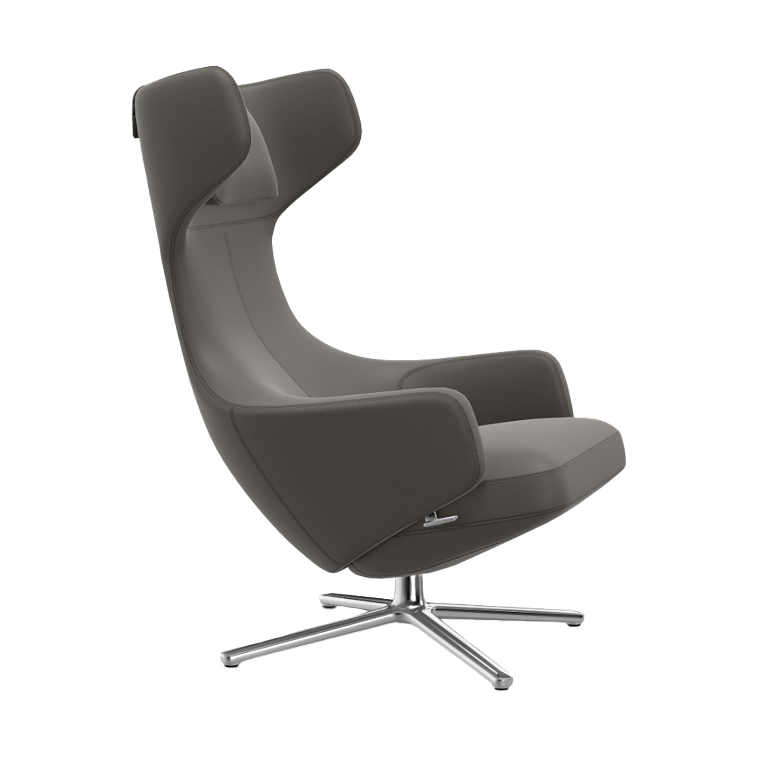 Grand Repos Lounge Chair | Premium Leather Granite 65