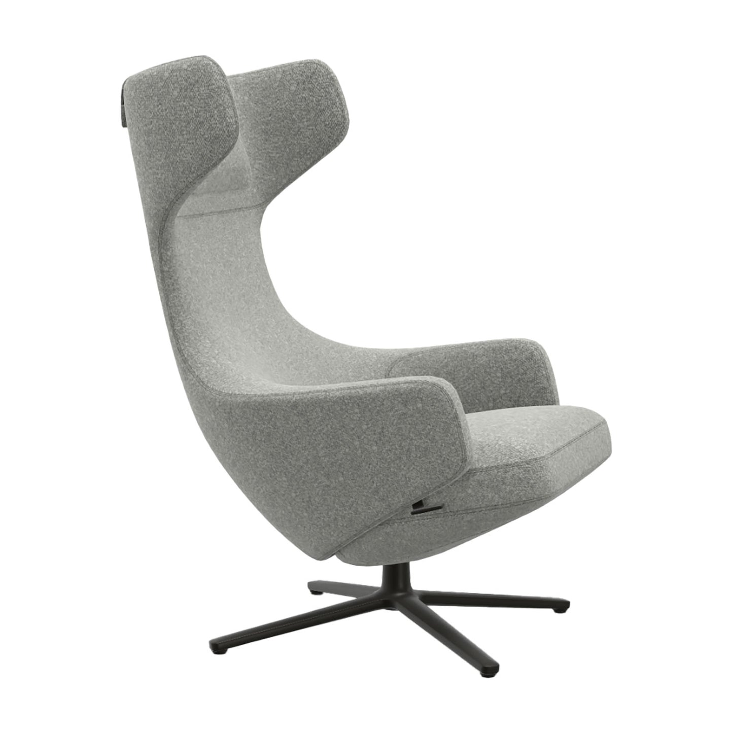 Grand Repos Lounge Chair | Nubia 06 Cream and Sierra Grey Fabric Upholstery