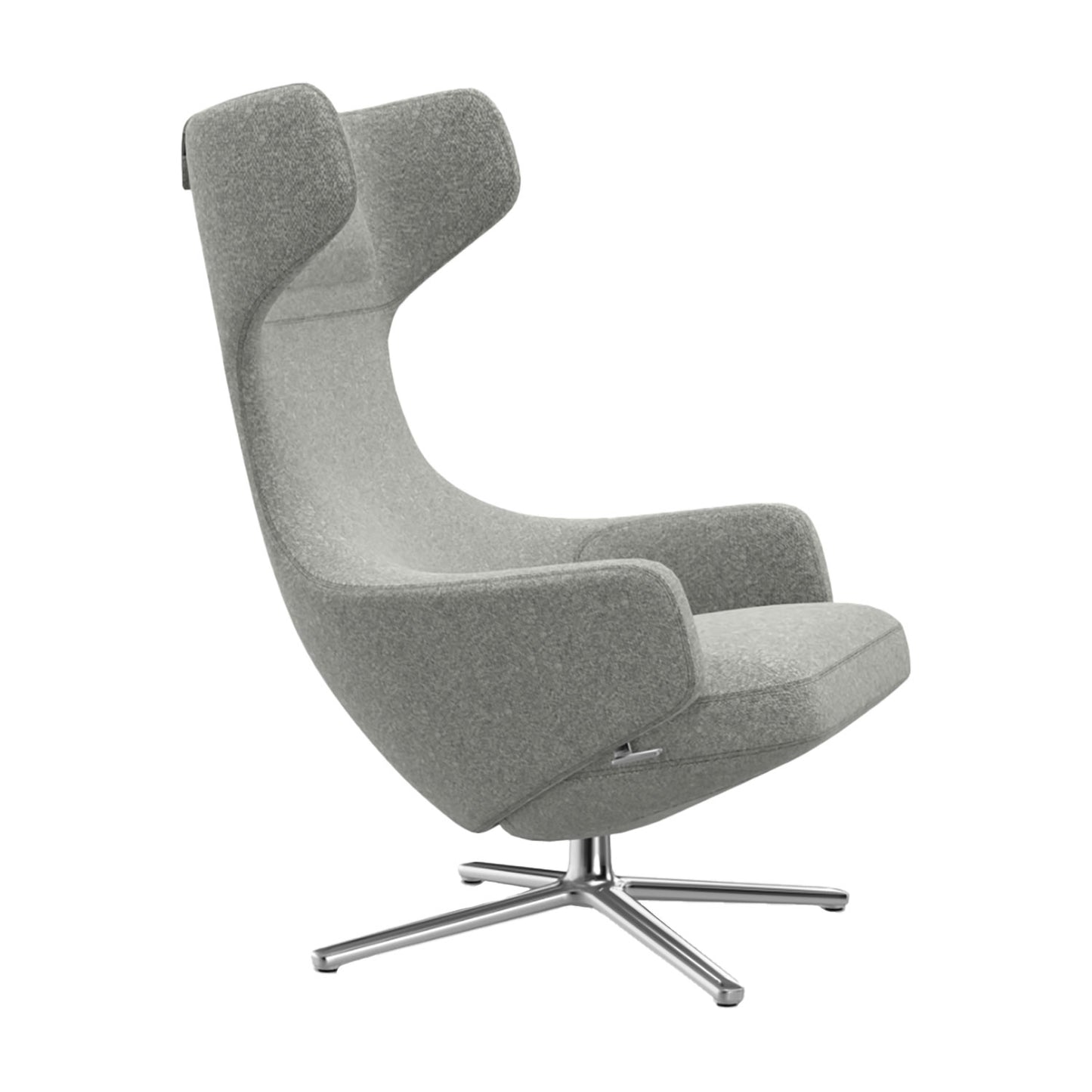 Grand Repos Lounge Chair | Nubia 06 Cream and Sierra Grey Fabric Upholstery
