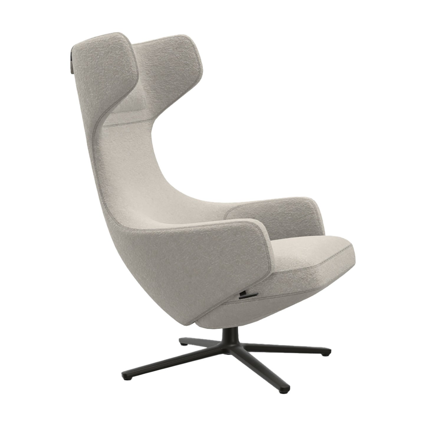 Grand Repos Lounge Chair | Nubia 01 Ivory and Pearl Fabric Upholstery