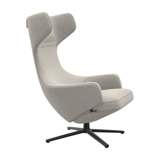 Grand Repos Lounge Chair | Nubia 01 Ivory and Pearl Fabric Upholstery