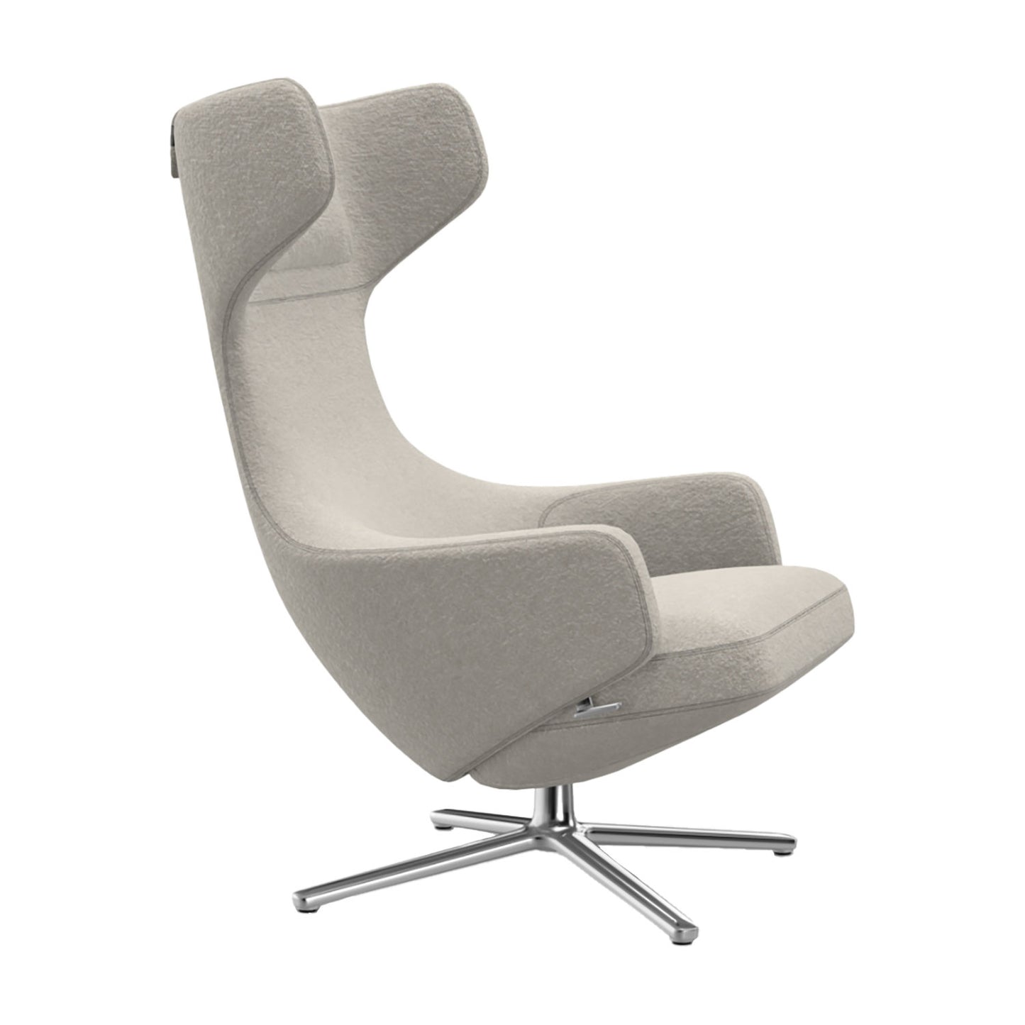 Grand Repos Lounge Chair | Nubia 01 Ivory and Pearl Fabric Upholstery