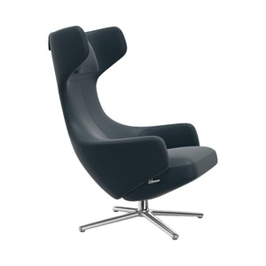 Grand Repos Lounge Chair | Premium Leather Smoke Blue 60