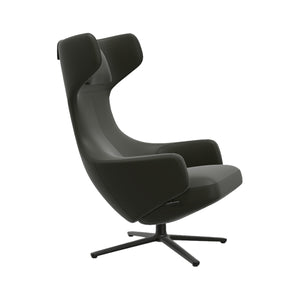 Grand Repos Lounge Chair | Premium Leather Umbra Grey 61