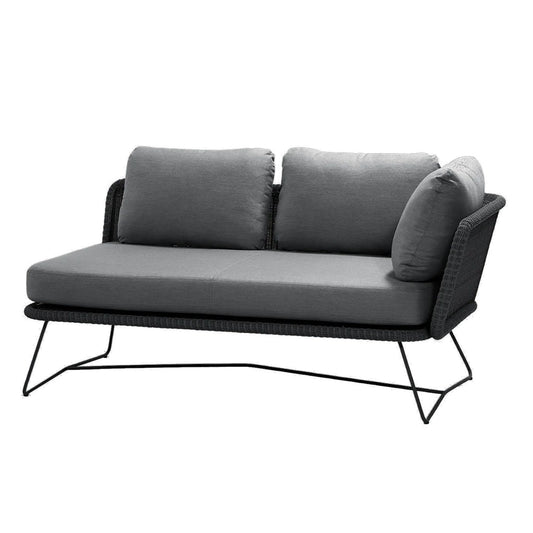 Horizon 2 Seat Sofa Grey | Grey Sunbrella Natte Cushion