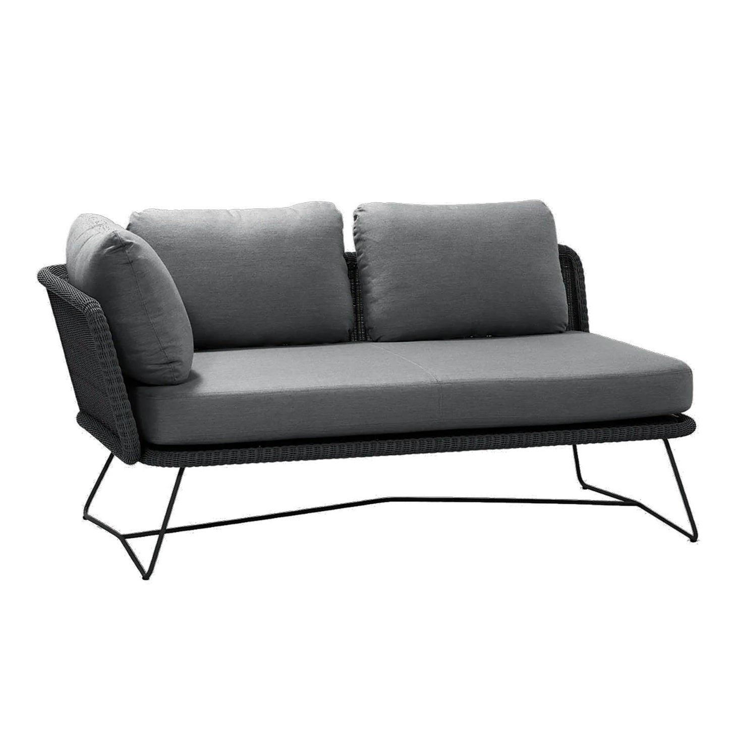 Horizon 2 Seat Sofa Grey | Grey Sunbrella Natte Cushion
