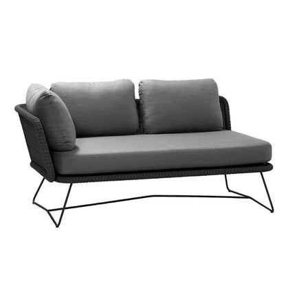 Horizon 2 Seat Sofa Grey | Grey Sunbrella Natte Cushion