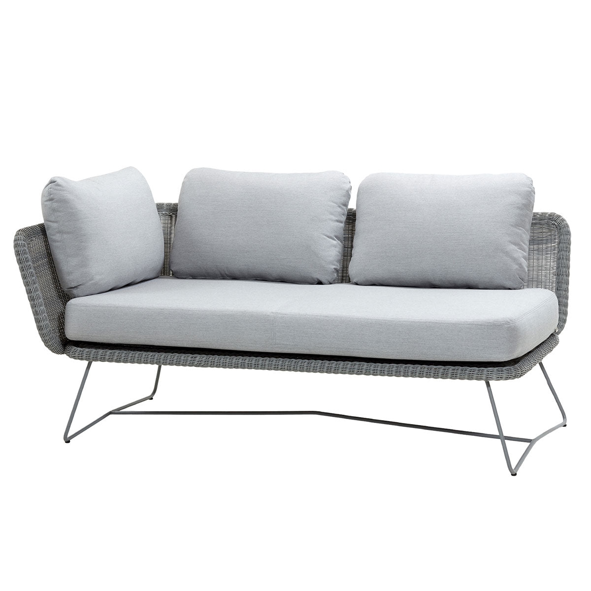 Horizon 2 Seat Sofa Light Grey | Light Grey Sunbrella Natte Cushion