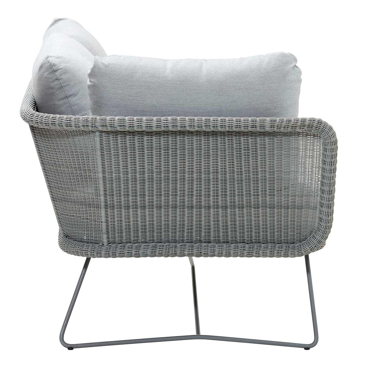 Horizon 2 Seat Sofa Light Grey | Light Grey Sunbrella Natte Cushion