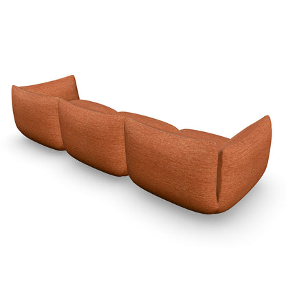 Jalis 3 Seat Sofa | Rust 8165 Blended Fabric