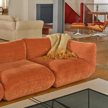 Jalis 3 Seat Sofa | Rust 8165 Blended Fabric